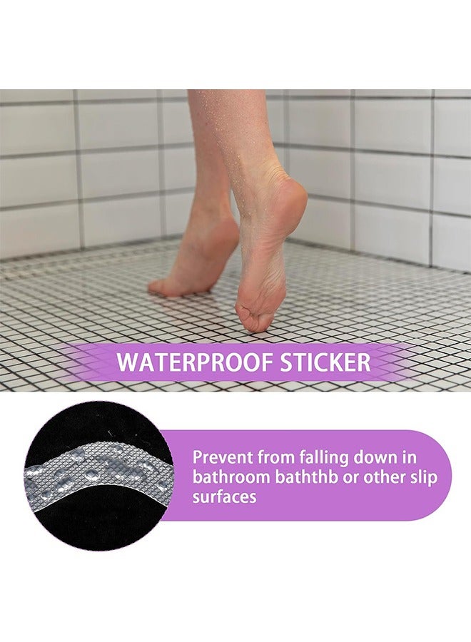 25 Pcs Anti Slip Shower Stickers - S-Shape Clear Non-Slip Safety Bathtub Strips, Adhesive Decals Scraper for Bathroom Tubs Stairs Pools Kitchen Shower - With Scraper - Image 2